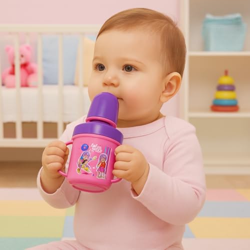 Image of Zerya Hippo Stainless Steel Baby Spout Sipper Cup for Kids /Toddler with Soft Silicone 250 ML (Pink)