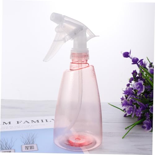 Botella pulverizadora de plástico rosa recargable de diseño ergonómico y desmontable para el hogar 4