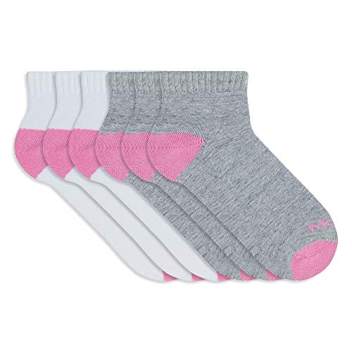 Kit 6 Pares Meia Sapatilha Fem C/Lycra, Mash, Feminino, Rosa/Rosa/Rosa/Cinza/Cinza/Cinza, 34-39