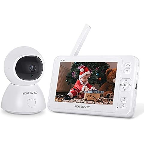 Baby Monitor with Camera and Audio INQMEGAPRO 1080P 5" Inches Display, Crying & Temperature Alert, Two-Way Talk, Night Vision, 100ft Remote Pan & Tilt & Zoom, High Privacy Baby Monitor System Cover