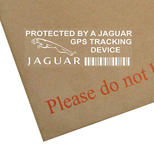 Platinum Place Adhesivos de seguridad para ventanillas de automóvil, para disuadir a posibles infractores, advertencia de sistema de rastreo Jaguar, 87 x 30 mm
