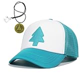 Smatutor Dipper Pines Costume Hat for Halloween Men Women Boy Girl, Cosplay Falls Pine Tree Cap with Pendant