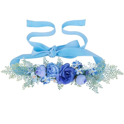 Handmade Maternity Flower Belt - Pregnancy Floral Sash Mom to Be Belts for Wedding Maternity Shoot Baby Shower