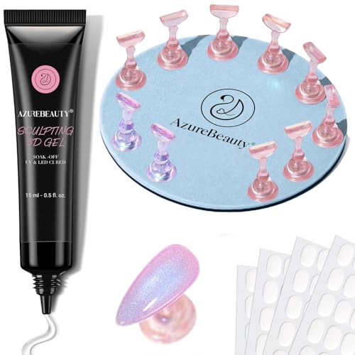 AZUREBEAUTY Nail Stand Set and 3D Gel Nail Art image 5
