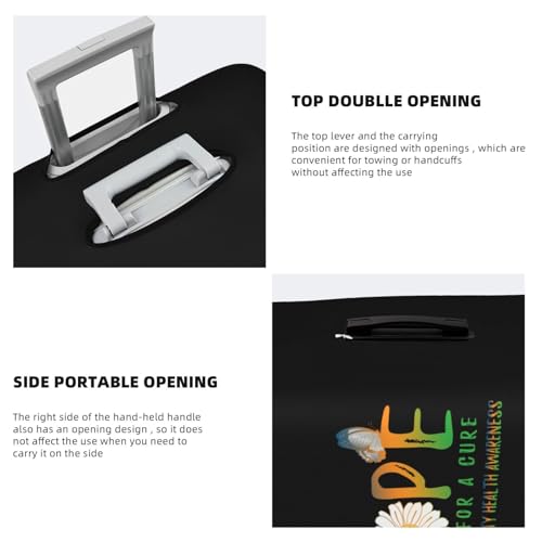 Travel Luggage Cover Hope For A Cure Minority Health Awareness Flower Fashion Washable Baggage Suitcase Protector Fit For Luggage Large4