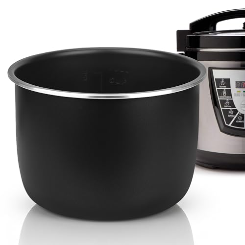 Linkidea Cuve intérieure en Alliage d'aluminium pour cuiseur à Riz, Compatible avec Les modèles Instant Pot PPC770 et PPC771, Lavable au Lave-Vaisselle, Bol de...
