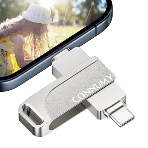 CONNUMY 256GB USB Stick für Phone ohne App Kompatibel mit Phone/Android/PC.