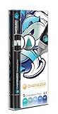 Chameleon Art Products - 5 rotuladores de alcohol permanentes; Tonos Azules
