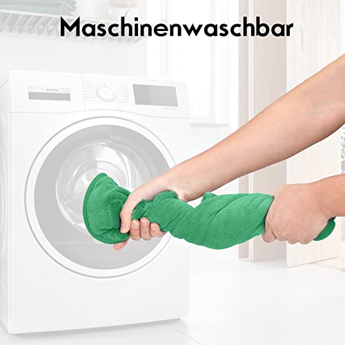 AmazeFun Hunde-Bademantel Mikrofaser, Mit Klettverschluss Schnell Trocknend Badetuch, Sehr Saugfähig, mit verstellbaren Trägern, Geeignet Für Große und Mittlere Hunde (L)