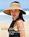 FURTALK Sun Visor Hats for Women Wide Brim Straw Ponytail Summer Beach Hat UV UPF Packable Foldable Travel Khaki