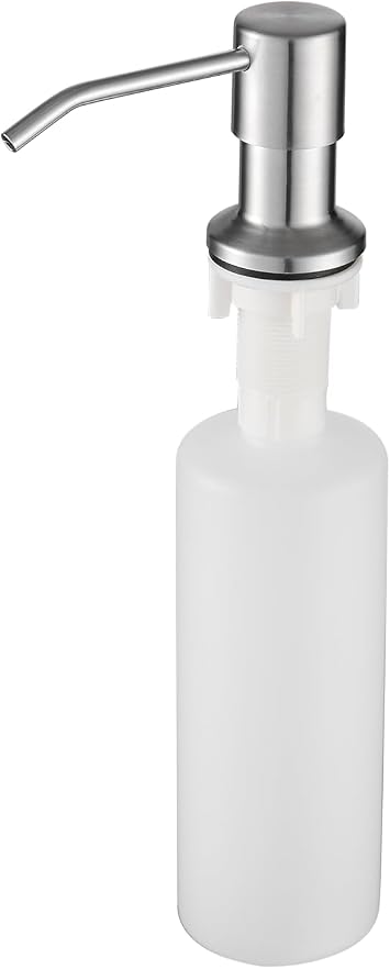 Modern White Soap Dispenser with Stainless Steel Pump
