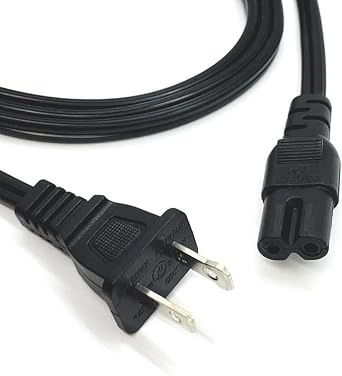 Power Cord for Vitantonio for Pizzelle Chef 300, Wall Power Cable Replacement Black