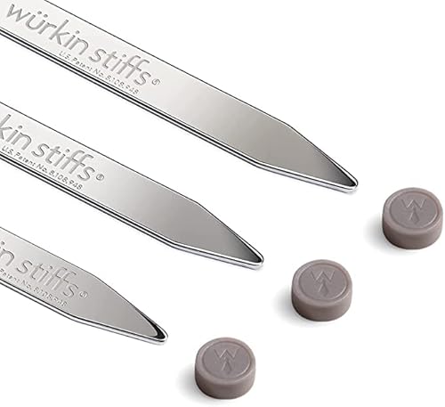 2.0-Inch Power Stays Magnetic Collar Stays By Würkin Stiffs | 3 Pair | Includes (6) 2.0” Power Stays With Storage Case | Metal Shirt Collar Stays For Men Clothing | As Seen On Shark Tank #TOP3