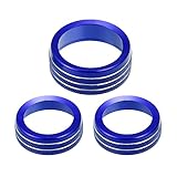 A ABSOPRO Car Air Conditioner Knobs Decals AC Radio Switch Knob Cover for Dodge Durango 2014-2020 for Jeep Cherokee Grand Cherokee 2014-2021 Blue (Set of 3)