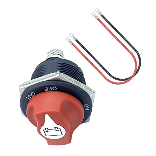 VOSAREA 1Set Heavy Duty Battery Disconnect Switch for Car Rv ATV Cutoff with Cable for Isolation