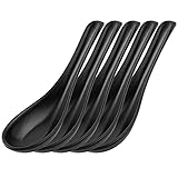 dPois 5/10 piezas Cucharones Chinos 16 cm Cucharones de Sopa Fideos Japoneses Ramen Cuchara Plástico Melamina Cucharas de Aperitivo con Mango Largo Type 1 5 Pcs Onesize