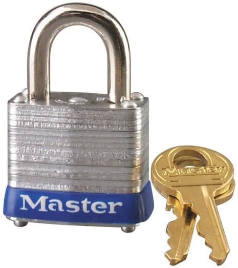 4 Pack Master Lock 7D 1-1/8" Wide Laminated Padlock with 9/16" Shackle Height