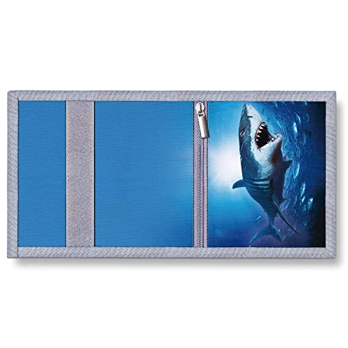 Image of TATAANTY Kids Wallet for Boys Girls Ages 6-18 Trifold, Toddler Wallet for Boys, Novelty Wallet for Childrens Birthday Gifts (Shark