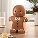 Way To Happiness Earthenware Gingerbread Man Christmas Cookie Jar - Cute and Versatile Treat Jar, 10''H