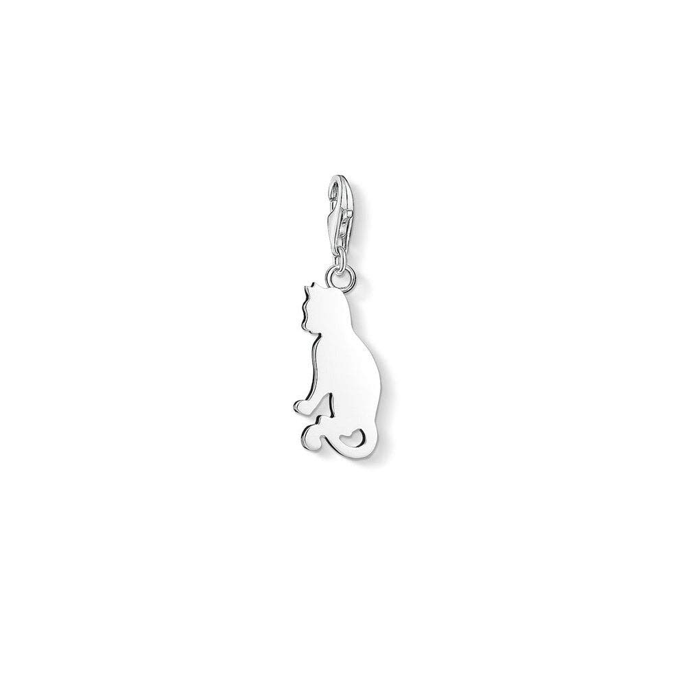 Thomas Sabo Damen Charm-Anhänger Katze Charm Club 925 Sterling Silber 1337-001-12