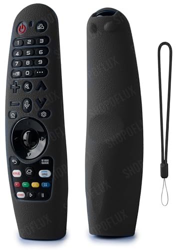 Image of Shopoflux Silicone Full Wrap Case Compatible with LG Magic Remote with Lanyard [Remote Not Included] (Black)