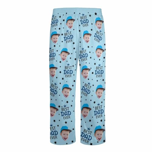 Custom Face Pajama PJ Pants for Dad Grandpa Personalized Photo Printed Trousers Pajama Bottoms Gifts for Father’s Day 5