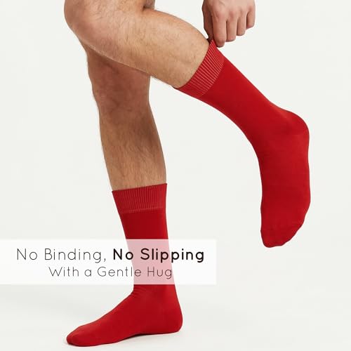 Image of Mysocks Crew Socks for Women Men Colorful Seamless Toe Soft Cotton Dress Socks