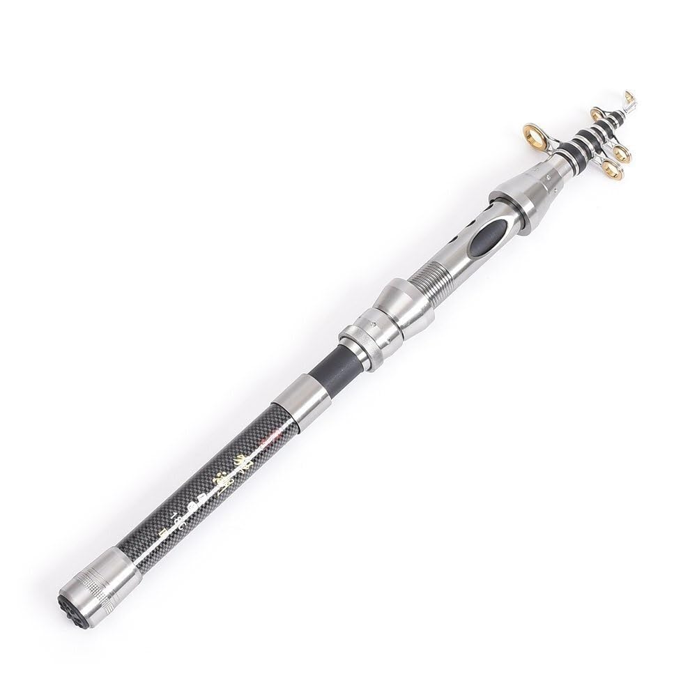 Wędka, Portable Carbon Fiber Telescopic Fishing Rod with Reel Seat Lightweight Travel Fishing Gear Sprzęt wędkarski