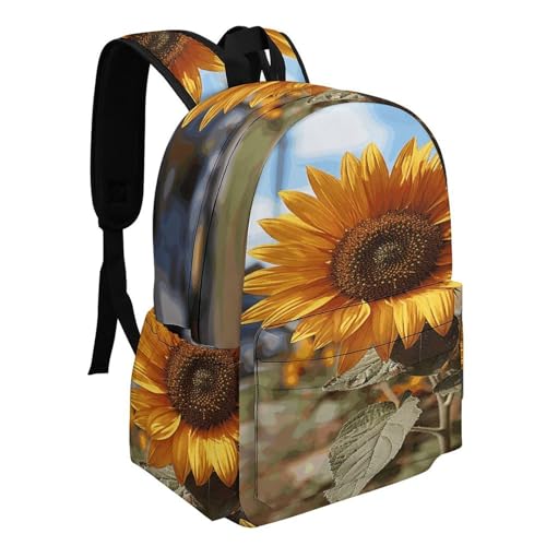 Farm Sunflower Printed Backpack Water-Resistant Pack Stylish Bag Lightweight Travel Backpack2