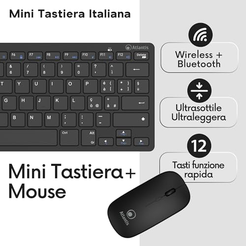 Teclado y ratón Atlantis Argo 900Pro inalámbricos con teclas de chocolate para Android 2