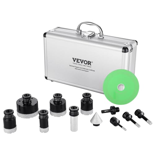 VEVOR Diamond Core Drill Bit Set, 8 PCS 6/8/10/25/35/38/50/65mm Diamond Hole Saw...