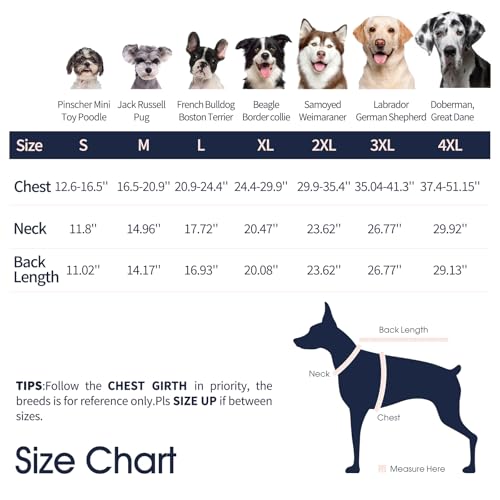 IECOii Hundemantel Winter,Warme Fleece Rollkragen Hundejacke,Wasserdicht Winterjacken Wintermäntel für Hunde,Reflektierend Verstellbar Kaltes Wetter Hundekleidung für Kleine Mittelgroße Grosse Hunde