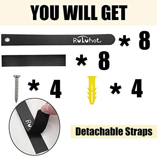 Furniture Wall Anchor Straps,Heavy Duty Furniture Safety Straps Wall Straps, Secure Sabinets and Bookshelf from Falling,Keep Pet & Child Safety,8 Pairs