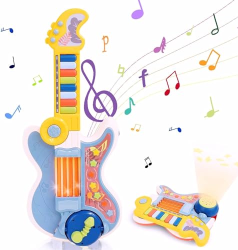 Juguete Musical Guitarra para niños, Instrumento Musical Multifuncional con Piano y Tambor, Regalo Educativo para niños en Edad Preescolar
