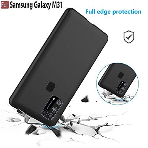 Image of Mobile Back Cover Case for Samsung Galaxy A21S (SM-A217F /DS) (Silicone Case|CameraProtection|Black SC1510)