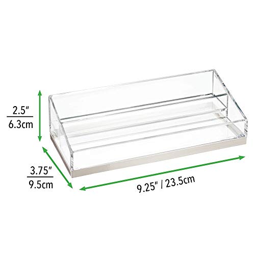 mDesign praktischer Kosmetik Organizer – dekorative Kosmetik Aufbewahrungsbox für Nagellack und Puder – Ablage mit 2… – Bild 7