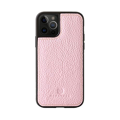 iPhone12 Pro Max ケース 本革 シュリンクカーフレザー 耐衝撃 ハンドメイド ギフト おしゃれ シンプル 大人可愛い メンズ レディース スマホケース 桃色 桜 サクラ ベビーピンク ピンク SPG-12ProMax-Pink