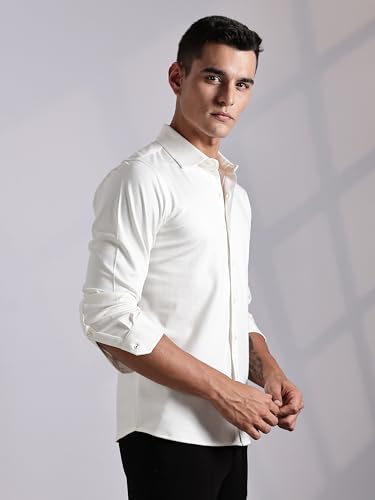 Image of Thomas Scott Men's | Tencel Fabric | Solid | 4 Way Stretchable | Lightweight | Moisture Absorb | Wrinkle Free | Shirt