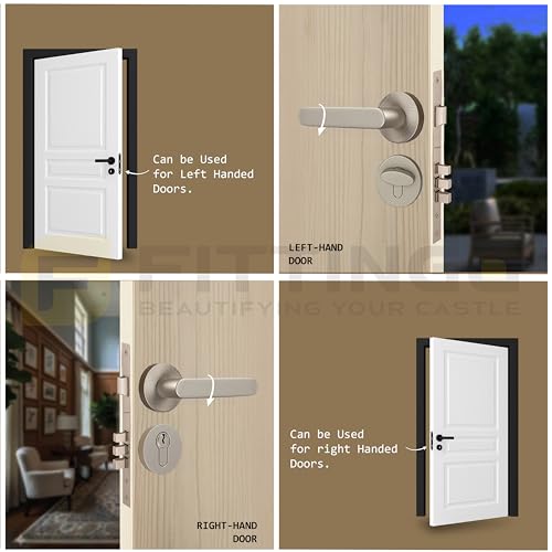 Image of Vigo Mortise Door Handle Lock Set /Premium Zinc Alloy Door Handle with Lock /Heavy-Duty Main Door Handle with Locks for Home, Office & Hotel Doors - 3 Years Warranty (Satin Matt)