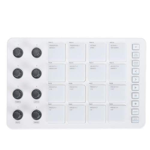 WALFRONT Controlador MIDI sin Cables Pad Portátil con 16 Pads de