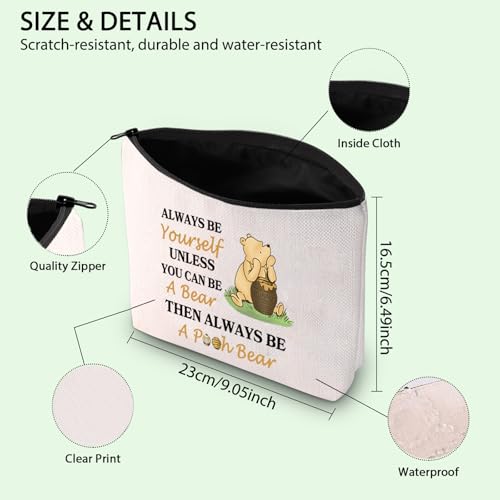 Honey Bear Makeup Bag Magic Kingd*m Gift Catartoon Character Quote Makeup Bag Honeys Bear Gift Bear With Honey Pot Bag (P Bear)2