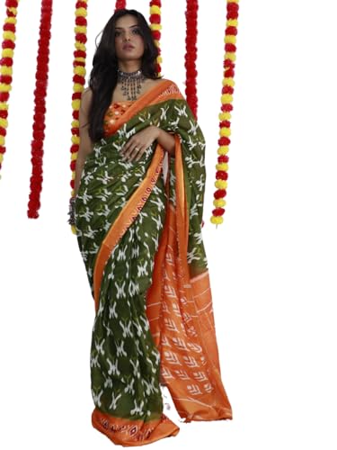 Shiv Textiles Womens Pure Cottoncasual Wear Saree (Smc-St-54-Mahendi)