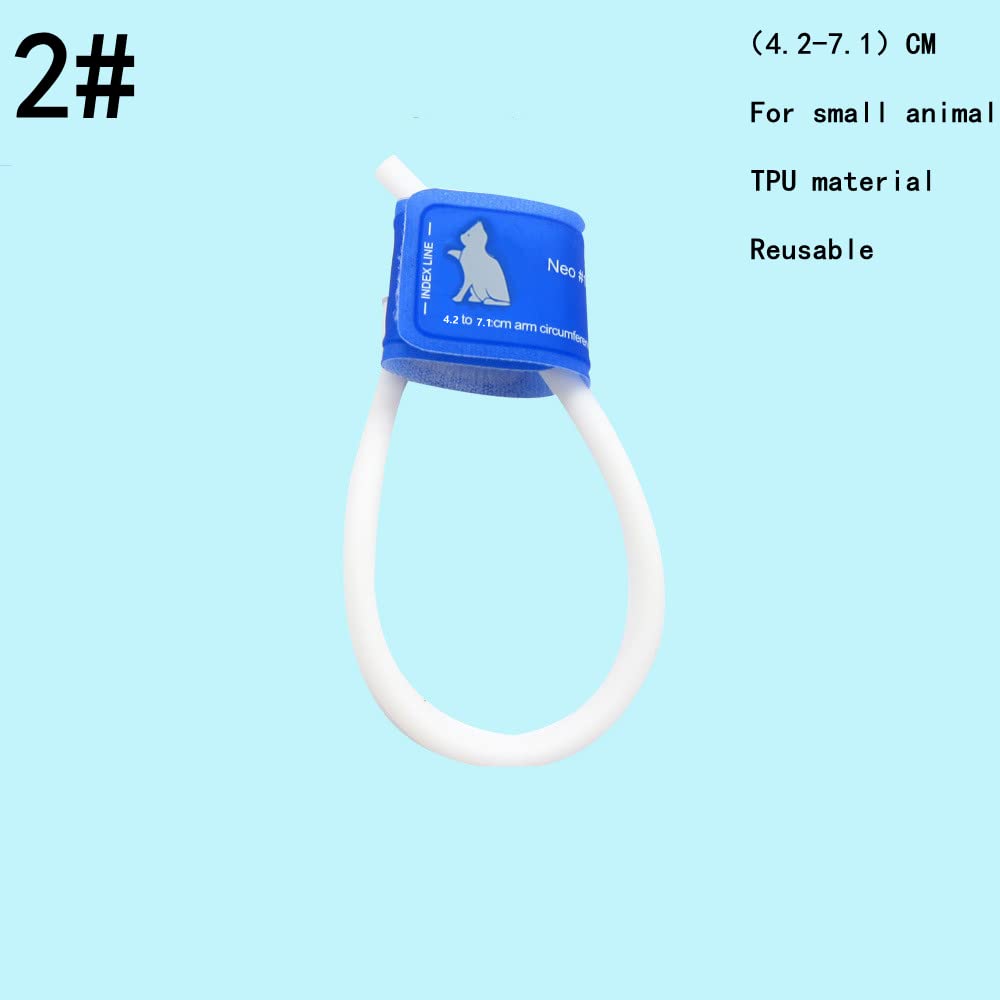 Brazalete de un Solo Tubo para Animales Esfigmomanómetro Manguito de Presión (4,2-7,1cm)