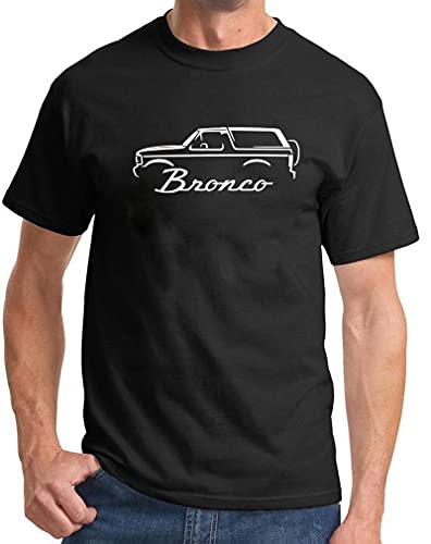 1992-96 Ford Bronco Truck Classic Outline Design Print Tshirt