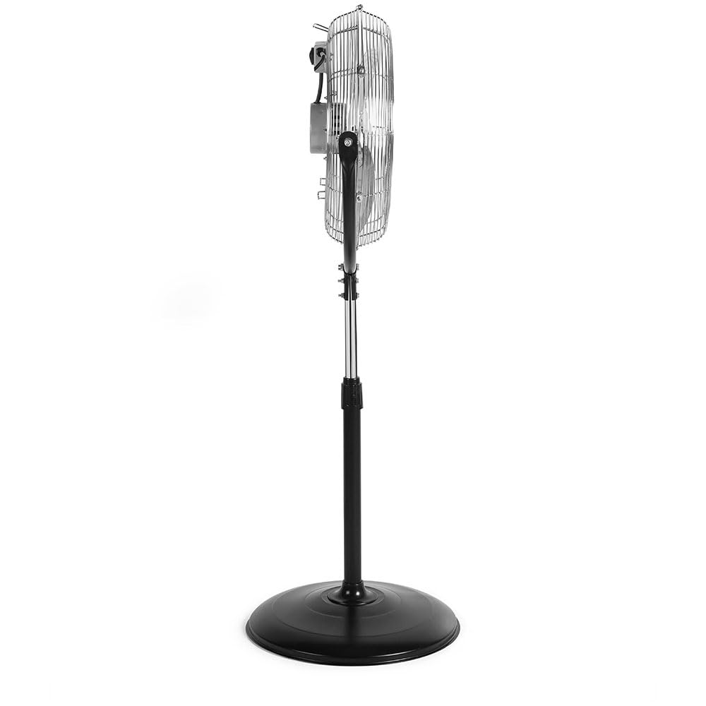 Orbegozo PWS 1950 - Ventilador de pie industrial, 3 velocidades, aspas metálicas, asa de transporte, 155 W, negro y plateado