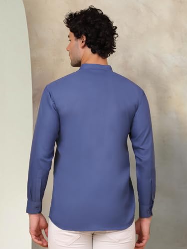 Image of Jompers Men's Cotton Regular Fit Solid Short Kurta