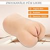 Masturbieren, 2 in 1Taschenmuschi, Realistische Pocket Pussy Sexy Doppelkanal kompakt Vagina Anal Tragbare 3D Masturbatoren, Erotik sex spielzeug für die männer solo (Milchteefarbe) #3