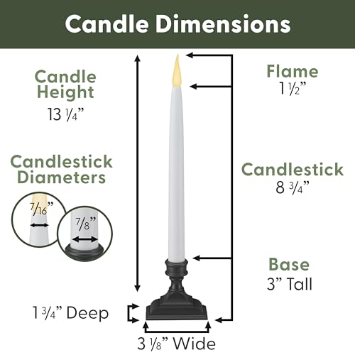 612 Vermont VT-1660A-4 Battery Operated Led Taper Window Candles thumb #3