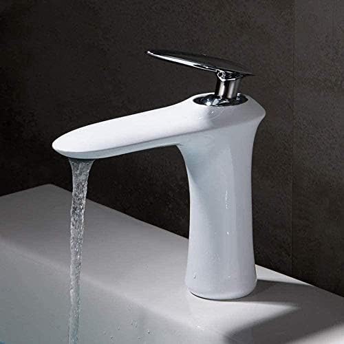 Robinet de salle de bains cascade blanc mat de qualité supérieure