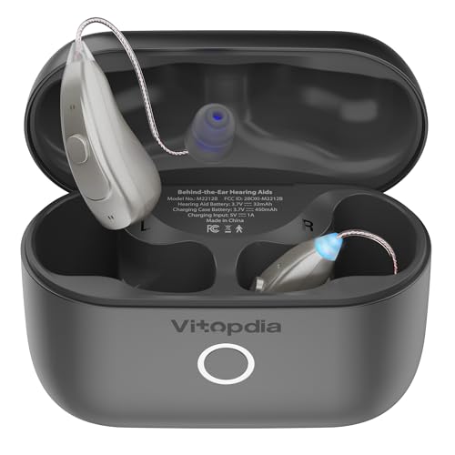 VITOPDIA 3-in-1 Rechargeable Bluetooth OTC Hearing Aids for Adults Seniors,